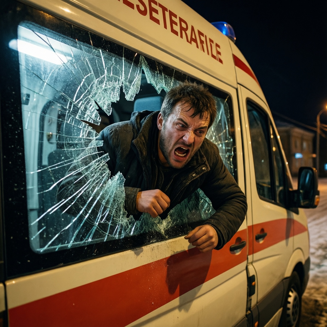 Побег буйного пациента из скорой помощи в Екатеринбурге попал на видео