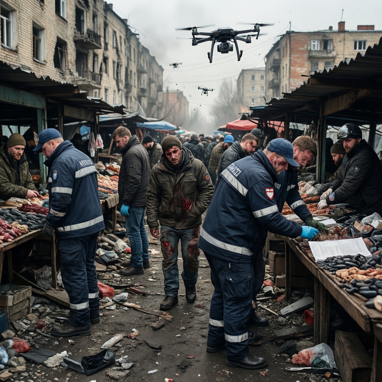 Удар по рынку в Энергодаре: при атаке Fpv-дрона есть раненые